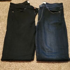 Women's Black and Blue Jeans Hoxton Ultra Skinny Jeans